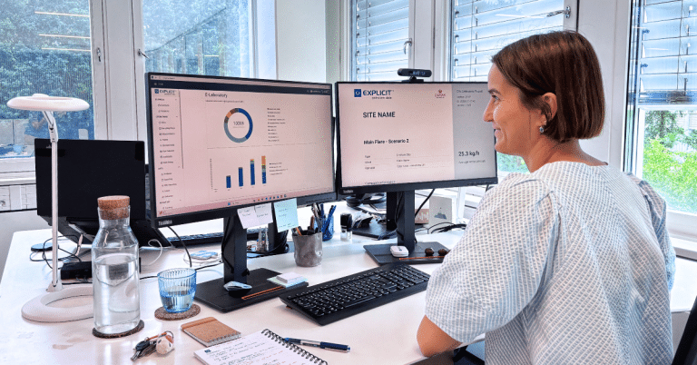 E-Lab Manager quality checking a DFM™ report on the Explicit Emissions Lab platform